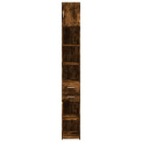 Slim Storage Cabinet Smoked Oak 30x42.5x225 cm Engineered Wood 3281270