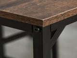 Industrial Rectangular Bar Table Set with 4 Stools for Dining Room, Kitchen, Dinette T3398P344751