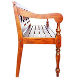 Batavia Bench 123 cm Solid Mahogany Wood Dark Brown 337079