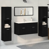 Bathroom Furniture Set 4 pcs Black Oak Engineered Wood 3334325