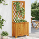 Planter with Trellis 55x29,5x132 cm Solid Wood Acacia 364900