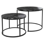 ZNTS H&S Collection 2 Piece Side Table Set Black 445859