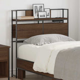 Storage Headboard with Shelf Brown oak 100 cm Engineered wood 859629