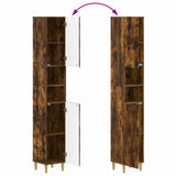 Bathroom Cabinet with Open Shelf ARNHEM Smoked Oak 896600