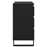 Sideboard with Drawer Black Oak 60 x 35 x 70 cm Engineered Wood 881955