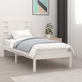 Bed Frame without Mattress White 75x190 cm Small Single Solid Wood 3104179