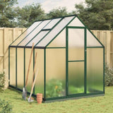 Greenhouse with Base Frame Green 224x169x202 cm Aluminium 3266324