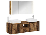 Bathroom Cabinet Set 4 pcs Old Wood Engineered Wood 3406389