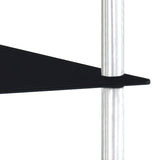 Shelf Black Tempered glass, stainless steel frame 40x40x100 cm 249510