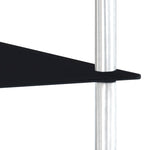 4-Tier Shelf Black 40x40x100 cm Tempered Glass 249510