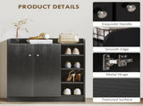 Shoe Storage Cabinet with Adjustable Shelves - Black T3398P344790