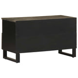 TV Cabinet Black 80x33x46 cm Solid Wood Mango 4017701