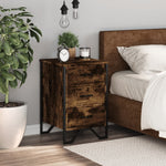 ZNTS Bedside Cabinet Smoked Oak 40x41x60 cm Engineered Wood 848526