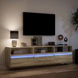 TV Wall Cabinet with LED Sonoma Oak 180x31x45 cm 3307942