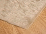Faux Sheepskin Rug Tafalla Beige 120 x 170 cm Polyester 42021482