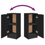 Sideboards 2 pcs Black 30x30x70 cm Engineered Wood 811136