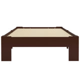 Bed Frame without Mattress Dark Brown Solid Pine Wood 100x200 cm 283299