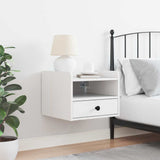 Bedside Table White 38 x 36 x 29.5 cm Solid pine wood 873513