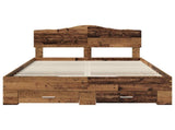 Bed Frame with Headboard Old Wood 140 x 190 cm Engineered Wood 3413200