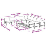 Garden Sofa Set Anthracite Steel 3379025