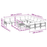 Garden Sofa Set Anthracite Steel 3379025