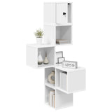 Wall Corner Shelf White 48 x 48 x 120 cm Engineered Wood 8012228
