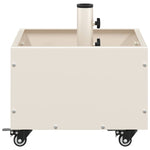 Parasol Base with Planter White 45 x 45 x 45 cm Steel 42010369