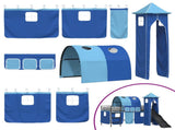 Kids'Loft Bed Frame Black and Blue 100 x 200 cm Metal 42020883