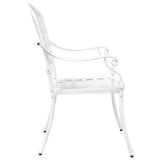 Garden Chair 2 pcs White 55 x 56.5 x 91cm Aluminium 42002372