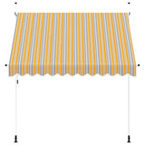 43227 Manual Retractable Awning 250 cm Yellow and Blue Stripes