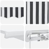 Manual Retractable Awning Anthracite&White 300x250 cm 3216038