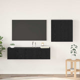 TV Cabinet Set Wall-mounted Black Oak Engineered Wood 3393373