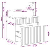 Bathroom Furniture Set Sonoma Oak Engineered Wood 3404302