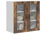 Wall Glass Cabinet LUCCA Smoked Oak 60 x 31 x 80 cm 885090