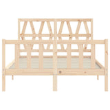 Bed Frame without Mattress 140x190 cm Solid Wood Pine 3192471