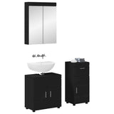 Bathroom Furniture Set TULUM 3 pcs Black 60 x 34 x 63 cm 3398025