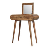 Mini Oak-ish Round Dressing Table IN3285