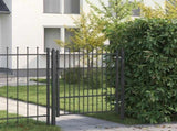 Fence Gate HORST 100 x 125 cm Metal Black Lockable 42034055