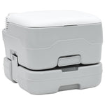 Camping Toilet 2 pcs Grey and White 50.5 x 33 x 103 cm 42001433