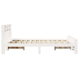 Bed Frame with Headboard White 160 x 200 cm Engineered Wood 3394220