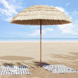 Beach Parasol Natural 205 x 205 x 210 cm Polyester and Steel 42006677