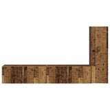 TV Cabinet Set Wall-mounted 3 pcs Old Wood Engineered Wood 3408995