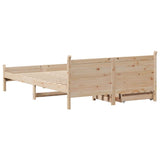 Bed Frame without Mattress 150x200 cm King Size Solid Wood Pine 3309767
