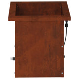 Garden Planter with LED 2 pcs Rusty 30 x 30 x 30 cm 8008069