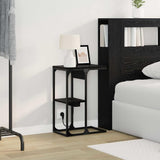 Bedside Cabinet Black Oak 41.5 x 26 x 60.5 cm Engineered Wood 859590