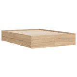 Bed Frame with Drawers without Mattress Sonoma Oak 120x190 cm Small Double 3207317