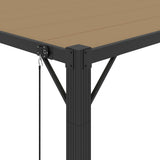 Gazebo with Louvered Roof 3x3 m Taupe Fabric and Aluminium 313925