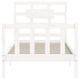 Bed Frame without Mattress White 90x200 cm Solid Wood Pine 3192542