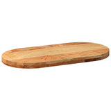 Table Top Light Brown 80x40x4 cm Solid Wood Oak Oval 4009073