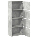 Bookcase Concrete Grey 40x24x102 cm Engineered Wood 860376